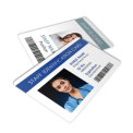 Rectangular Double Sided Plastic Identification Cards, Vertical, Digital Printing