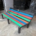 Recycled Plastic Bench Multi-Color Eco Friendly Design