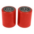 Red Polyurethane PU Roller Wheels, Size: 70x80, Model Name/Number: HK-130