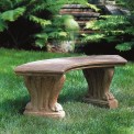 Sandstone Stone Garden Bench, With Backrest, 3 Seater