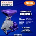 Semi Automatic 5 HP Single Phase Commercial Flourmill, Capacity: 80 kg/hr