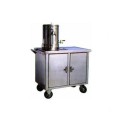 Silver Rectangular Tea Serving Trolley, Packaging Type: Box, for Restaurant