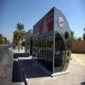 Silver Ss & Glass Bus Stop Shelter