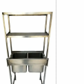 SKE Stainless Steel Two Sink Unit With Shelve