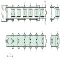 SKF Stainless Steel double pitch roller chain C2052-SS