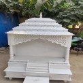 Square Traditional Jali marble indoor mandir, For Home, Size: 3 Ft. Height