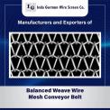 SS & Carbon Industrial Balanced Weave Wire Mesh Conveyor Belt