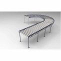 SS Roller Bend Conveyor, Roller Diameter: 40 mm, Capacity: 50-100 kg Per Feet