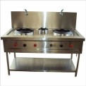 Stainless Steel Chinese Cooking Ranges, For Hotel, Number of Burner: 3
