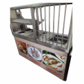 Stainless Steel Golgappa Counter (With One Burner), For Street Food Stall