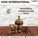 Stainless Steel Rose Gold Round Snacks Warmer, For Restaurant