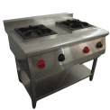 Stainless Steel Two Burner Indian Cooking Range, For Commercial, Number Of Burner: 2