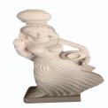 Standstone Off White Sandstone Women Sculpture, For Exterior Decor