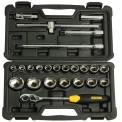 STANLEY STMT72795-8 SQ. Drive Metric 1/2'''' 6 Point Socket Set (24-Pieces) & STANLEY 70-462 6''''