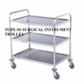 TGPE Hospital Furniture SS Surgical Instrument Trolley, Size: Standard