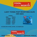 TOOLWORTH HR-004 Heavy-Duty Lazy Tong Pop Riveting Gun Multi-Size Rivet Tool for Metal