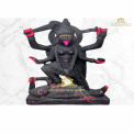 Traditional Hindu Black Marble Mahakali Statue