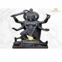 Traditional Hindu Black Marble Mahakali Statue