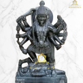 Traditional Hindu Black Marble Mahakali Statue