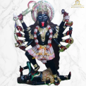 Traditional Hindu Black Marble Mahakali Statue