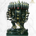 Traditional Hindu Black Marble Mahakali Statue