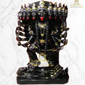 Traditional Hindu Black Marble Mahakali Statue