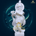 Traditional Hindu Marble Krishna Statue, For Worship