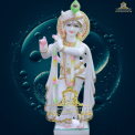 Traditional Hindu Marble Krishna Statue, For Worship