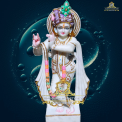 Traditional Hindu Marble Krishna Statue, For Worship