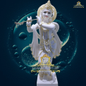 Traditional Hindu Marble Krishna Statue, For Worship