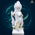 Traditional Hindu Marble Krishna Statue, For Worship
