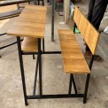 Trends Wooden Three Seater School Desk Classroom Bench Table Chai