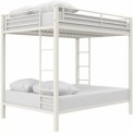 Twin Over Full Steel Bunk Bed, Suitable For: Kids & Adults, Without Storage