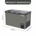 Voltas CF HT 500 DD P Double Door Deep Freezer cum chiller, 500 Liters, Convertible, GREY LATEST