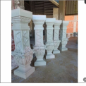 White Carving Marble Carved Pillar