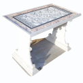 White Marble Center Table, Surface Finishing: Matte, Size: 36x24 Inch ( Lxw )