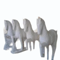 White Marble Horse Statue, For Exterior Decor, Size: 4*6 Feet