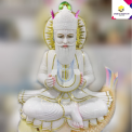 White Painted Jhulelal Marble Statue, For Worship, Size: 9 Inch To 6 Feet