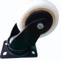 White Plate Nylon Caster Wheels