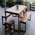 Wooden 8 Seater Canteen Stainless Steel Dining Table